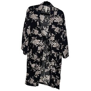 Spiritual Gangster Maya Kimono Duster Cover Up Floral Beach Vacation Size OS
